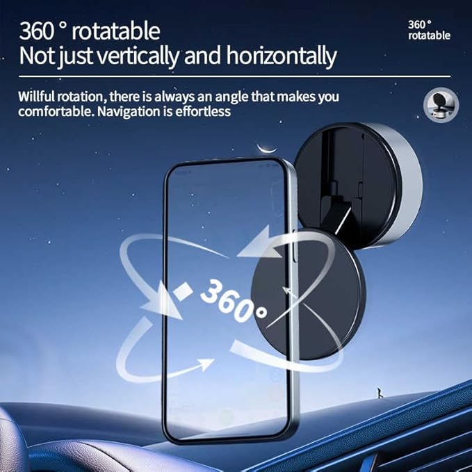 Magnetic Phone Holder for Car, 360ยฐ Rotatable Phone Holder, Mini Car Phone Mount